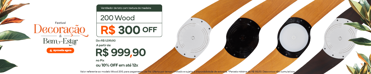Ventilador SPIRIT Wood com Descontos Incríveis - Conecte-se ao Natural !