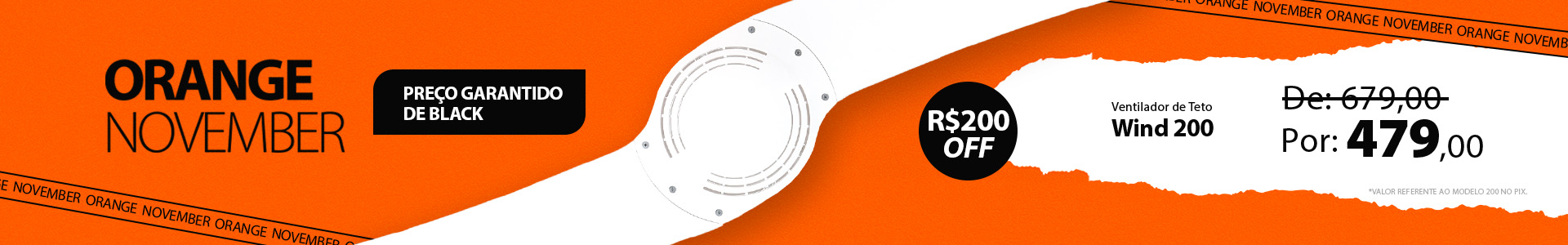 Ventilador de Teto SPIRIT Wind 200 e 201