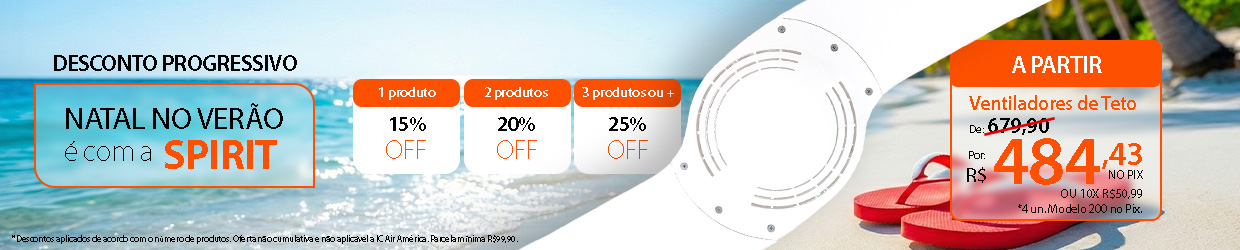 Ventilador de Teto SPIRIT Wind 200 e 201