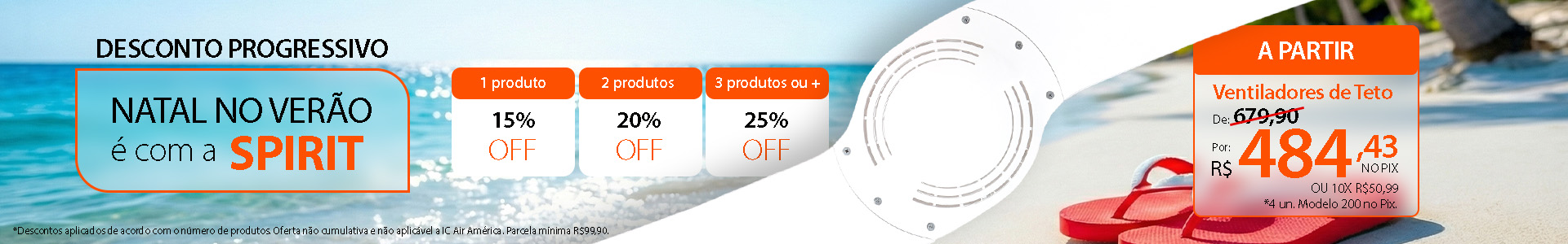 Ventilador de Teto SPIRIT Wind 200 e 201