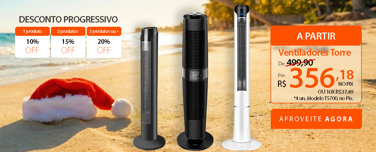 Ventilador Torre SPIRIT com até 25% de Descontos Progressivos!