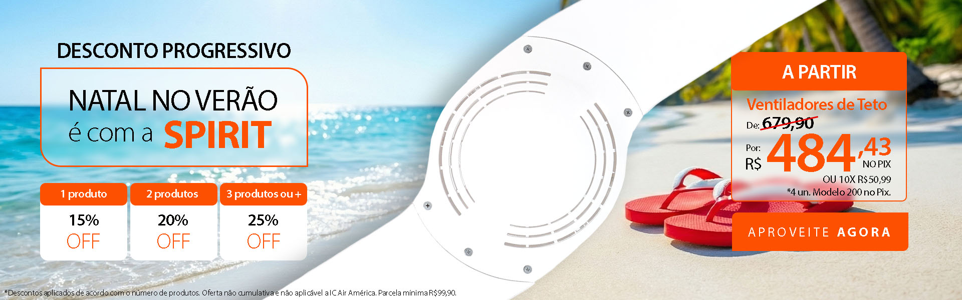 Ventilafdor de Teto SPIRIT 200 com até 25% de Descontos Progressivos!