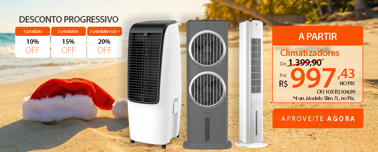 Climatizador de Ar SPIRIT com até 25% de Descontos Progressivos!
