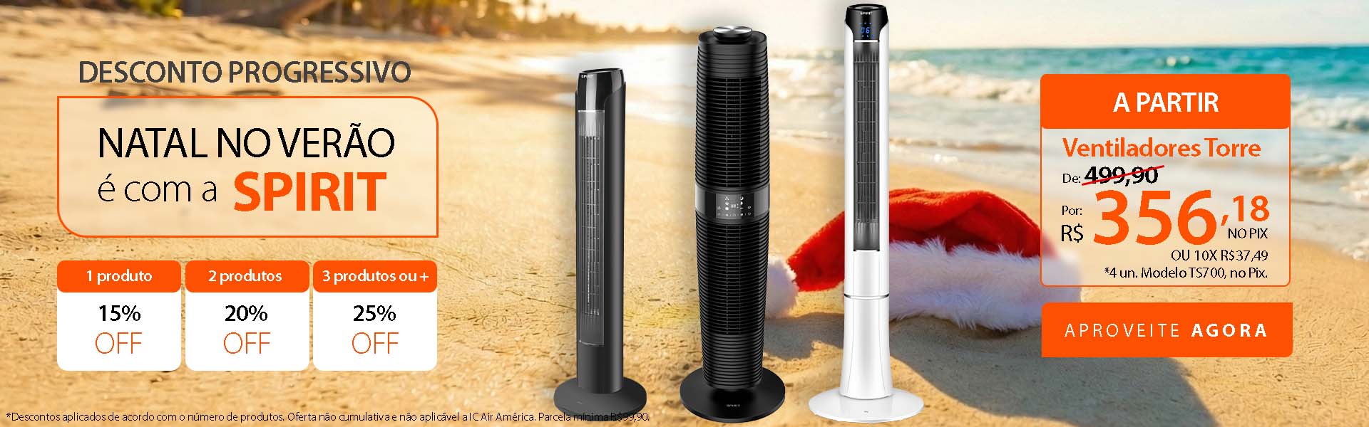 Ventilador Torre SPIRIT com até 25% de Descontos Progressivos!