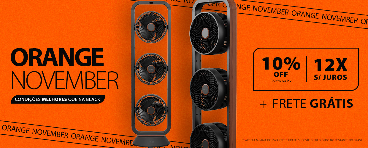 Ventilador SPIRIT Torre com condições melhores que na Black: Orange November!