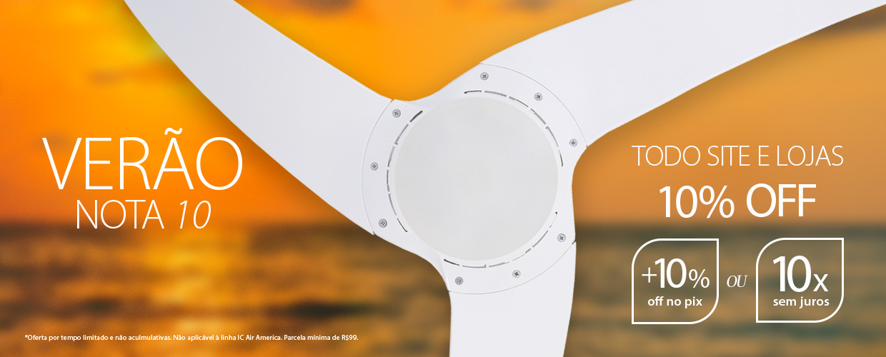 Ventilador de Teto SPIRIT 3 pás com 10% de Desconto ou 10X Sem Juros!