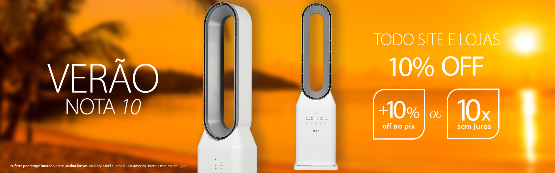 Ventilador Sem Hélices SPIRIT Bladeless com 10% de Desconto ou 10X Sem Juros!