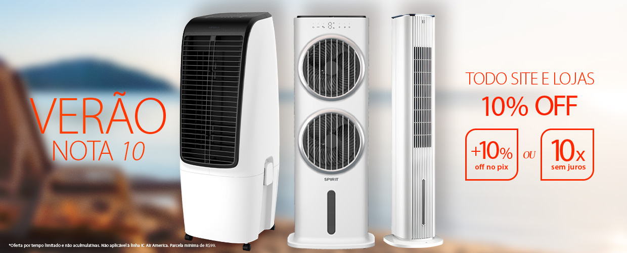 Climatizador de Ar SPIRIT com 10% de Descontos ou 10X Sem Juros!