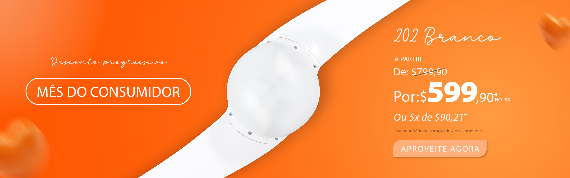 Ventilador de Teto SPIRIT 202  com até 25% OFF em descontos progressivos!*