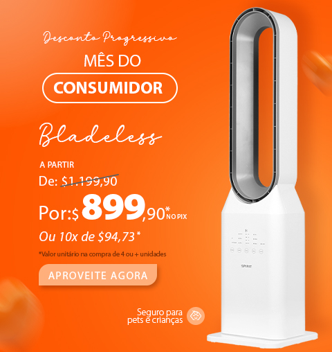 Ventilador Sem Hélices SPIRIT Bladeless SPIRIT com até 25% OFF em descontos progressivos!*