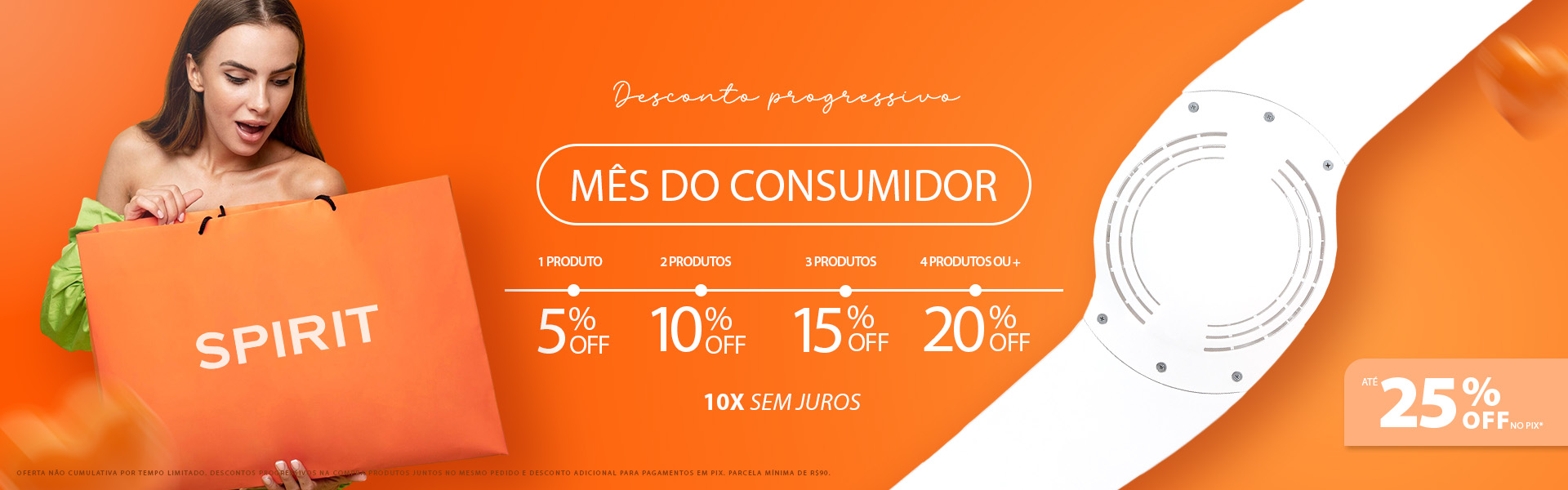 Quinzena do Consumidor SPIRIT: Até 25% OFF em Descontos progressivos!