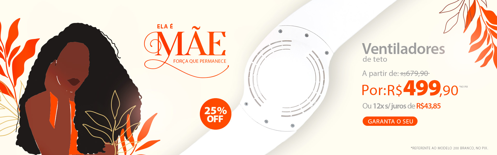 Ventilador de Teto SPIRIT a partir de R$499,90 no PIX no Saldo de Verão!*