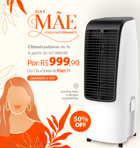 Climatizador de Ar SPIRIT com até 50% OFF no Saldo de Verão*