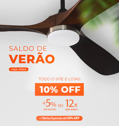Saldo de Verão: Tudo com 10% de Desconto em 12X Sem Juros ou +5% OFF no PIX e Ofertas Especiais Até 50% OFF!