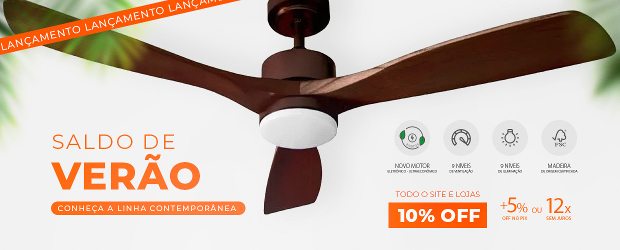 Conheça a Nova linha de Ventiladores SPIRIT Contemporânea, com até 15% OFF*!