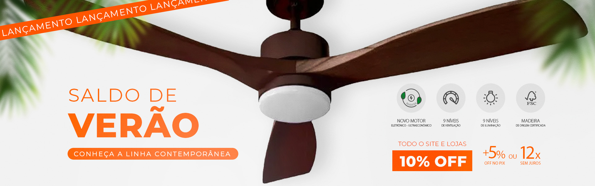 Conheça a Nova linha de Ventiladores SPIRIT Contemporânea, com até 15% OFF*!